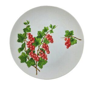 Groseiller Rouge Seymour Mann Decorative Plate With Red Currants Design